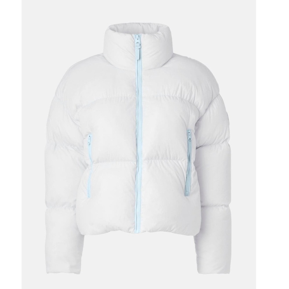 Mackage Tessy Powder Blue Nylon High Neck Quilted Puffer Jacket Size XL - Picture 12 of 12